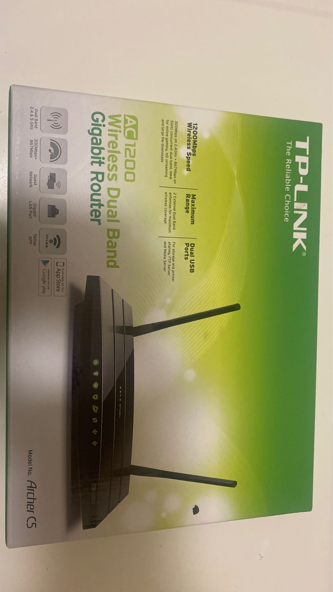 TP-Link AC1200 Wifi Router - Dual Band Router, Fast Ethernet Port(Archer A5)