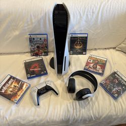 PS5 , Pulse 3D Headset & Game Lot
