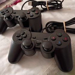 2 Dual Joystick USB Gaming Controllers For PC Windows