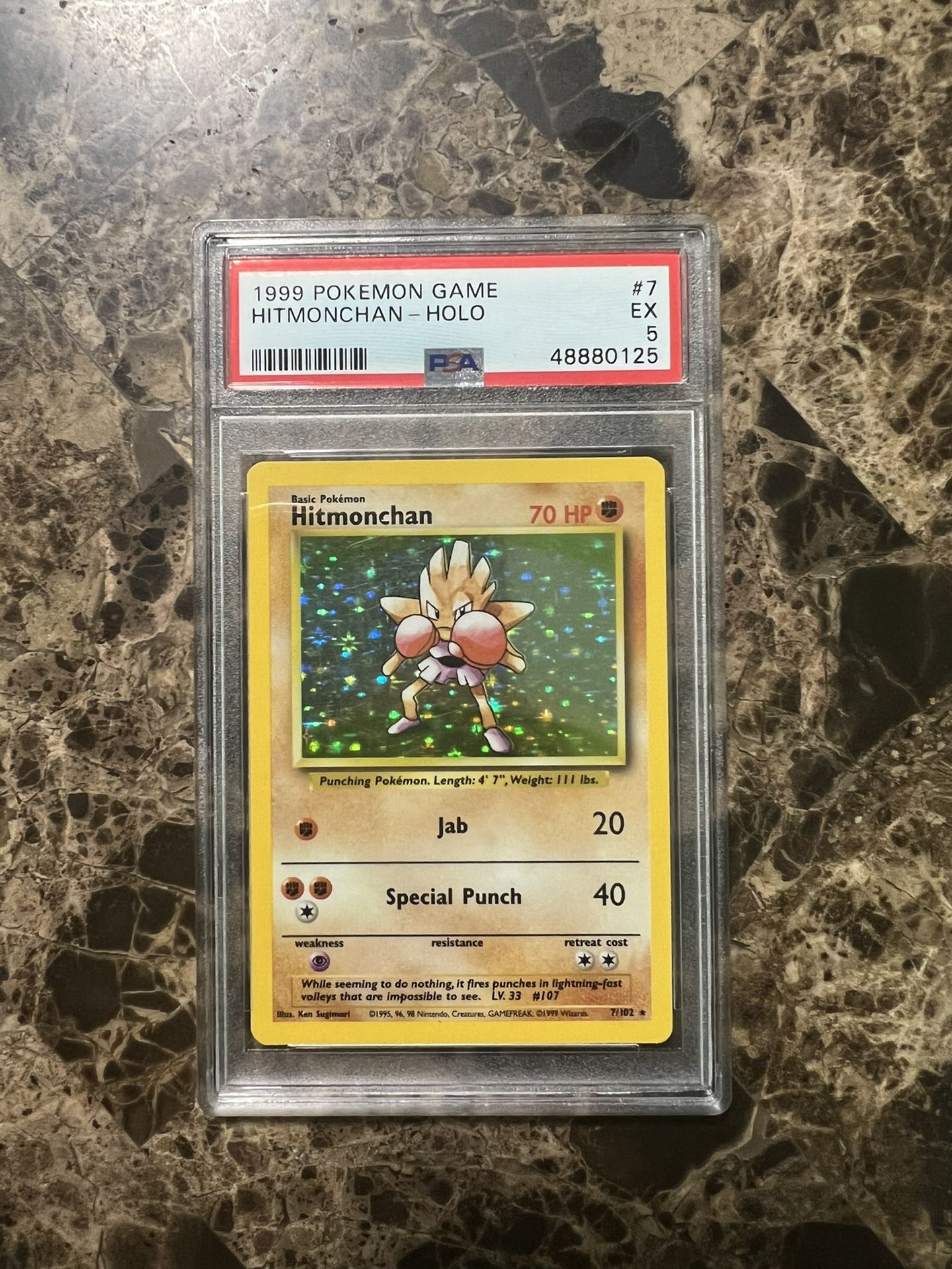 Hitmonchan Holo PSA 5 Pick-up Only