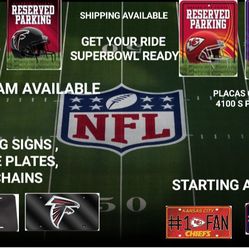 Nfl License Plates And Parking Signs 