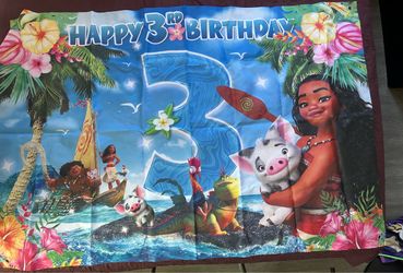 Moana Birthday Banner