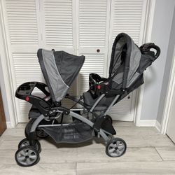Sit N Stand Double Stroller By Baby Trend 