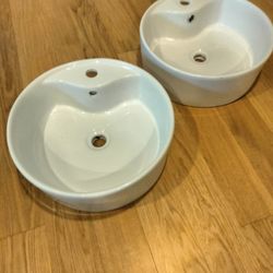 18" Round Bathroom Sinks $100.00