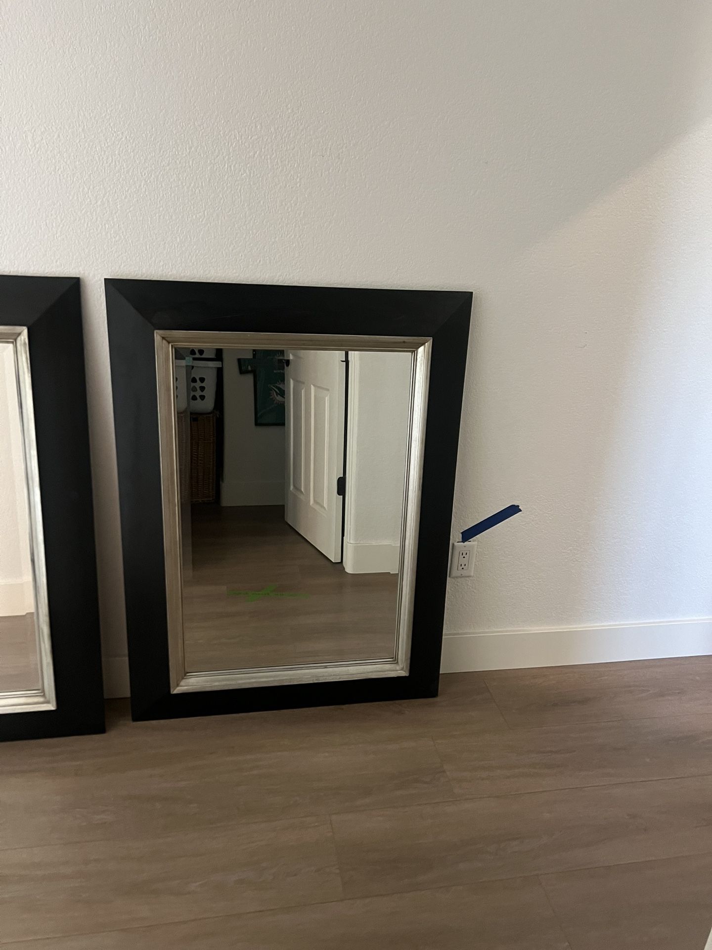 Set Of 2 Large Framed Mirrors
