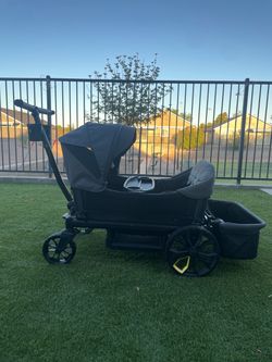 Veer Cruiser XL 4-Seater Wagon + Storage Basket, Canopy, Visor, Comfort Seat, Foam Pads