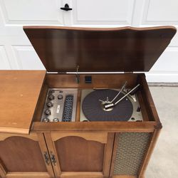 Antique Record Player Cabinet For