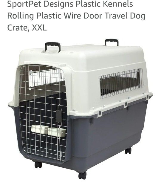 Sportpet Kennel 39in Pet Carrier On Wheels