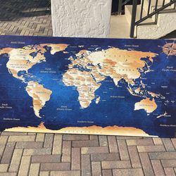 World Map Large Painting