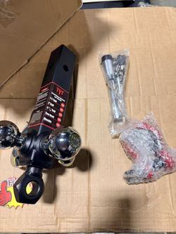 Three-ball mounting tow hitch,