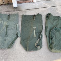 Three Military Duffle Bags $25 Each 