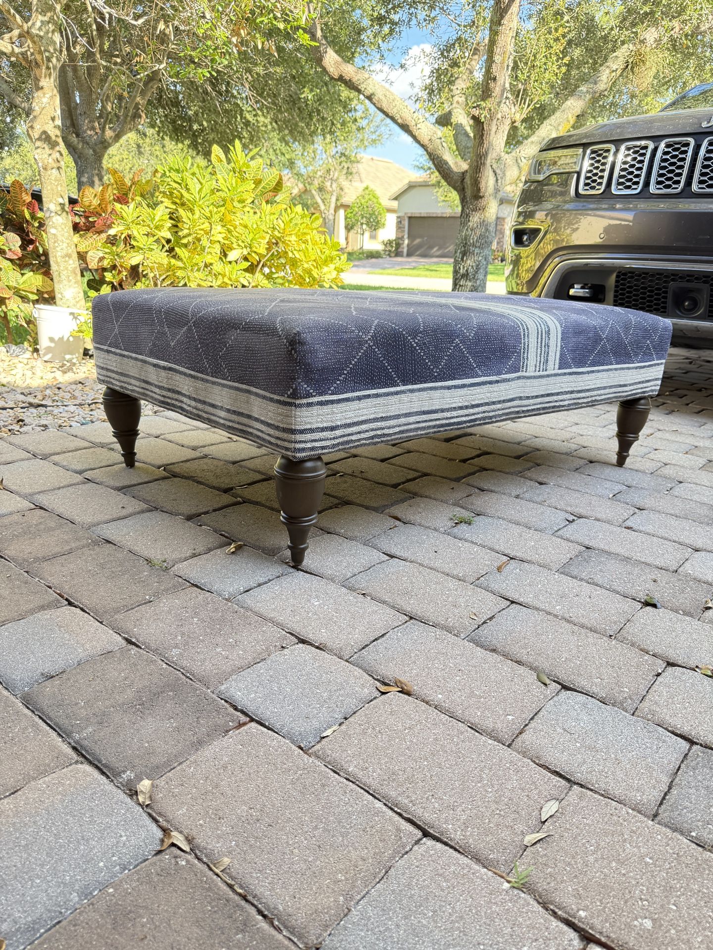 Ottoman Bench 48” + Smaller Coordinating Bench Stool