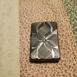 Zippo Weave-Deep Carved Heavy Walled Armor with Swarovski Crystal 