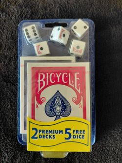 Bicycle Playing Cards 2-Deck and 5 Dice Set