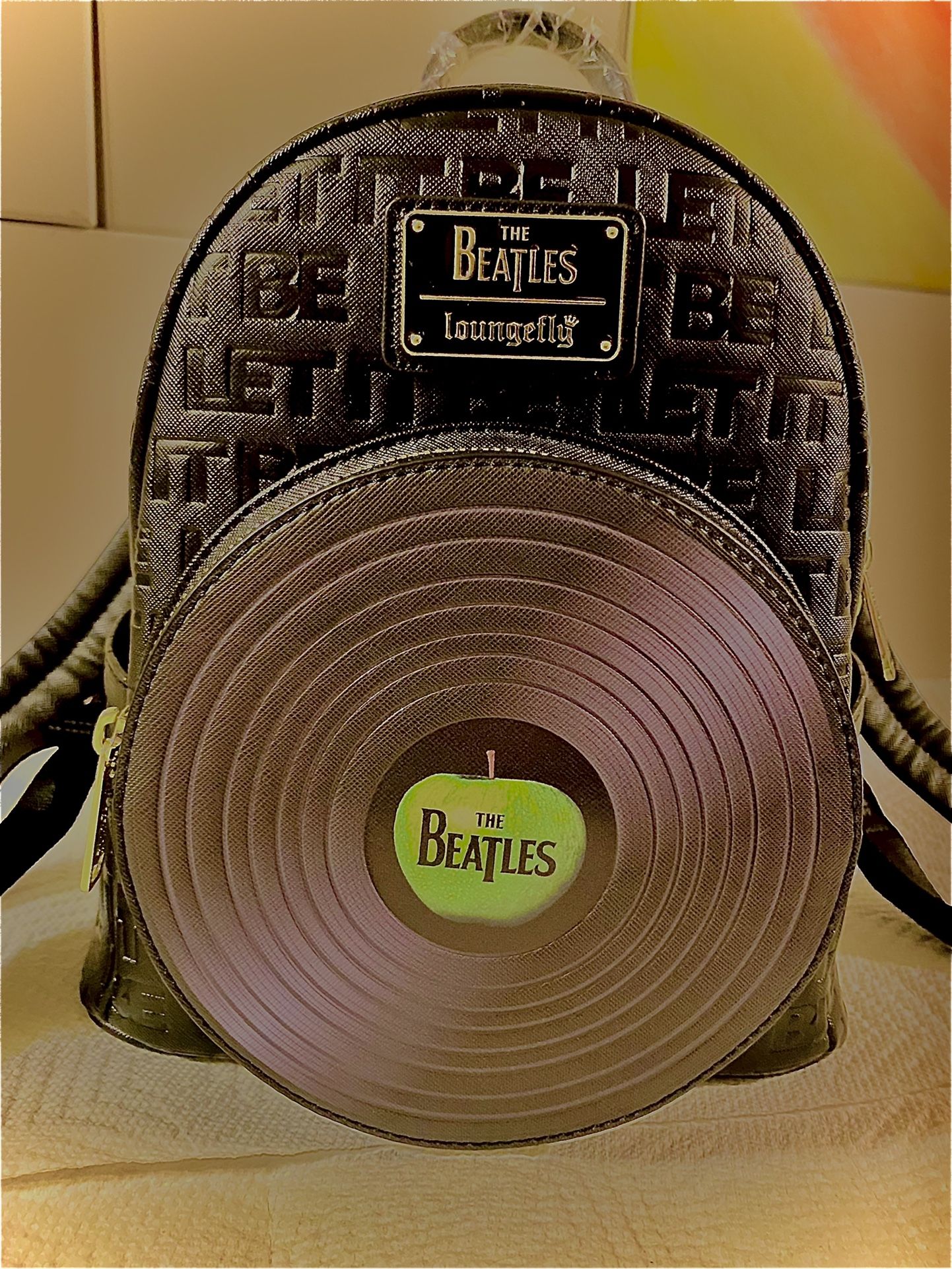 Mini Black Beatles Bag Backpack 