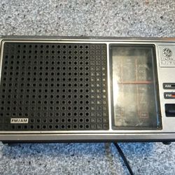 General Electric Ge Fm/Am Wood Gram 1970s