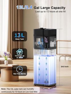 13L/3.4Gal Humidifiers for Bedroom,