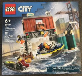 LEGO City Police Speedboat and Crooks’ Hideout Boat Toy - 60417
