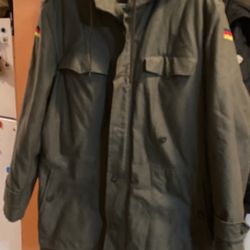 Vintage German Army Parka Jacket - Size M