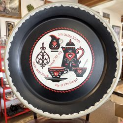 1950’s MCM Kaffee Klatch 19” Round Tin Tray