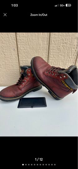 CEBU Max Soft Toe Work Boots Men’s Size 9.5 Leather Comfort Fit Rubber No Slip
