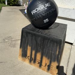 Rogue Fitness Plyo Box And 25LB Medicine Ball