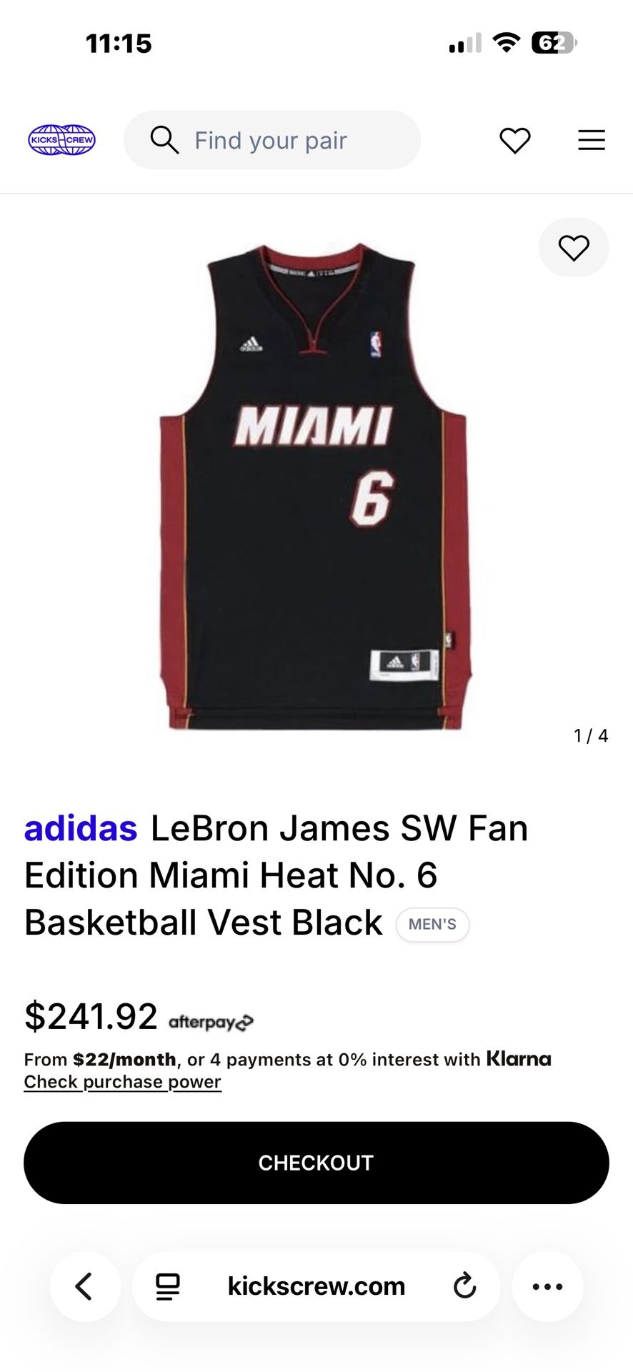 Lebron heat Number 6 Jersey New XXL