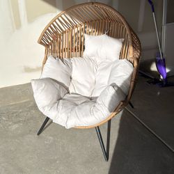 🌿 $180 Casi Egg Chair — Like New! (Beige/Natural)