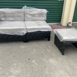 New 3pc outdoor patio furniture set Sunbrella