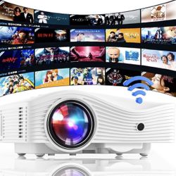 Projector WiFi Portable Home Cinema Video Movie Outdoor HDMI 1080P 4KSupport 6000LM Smartphone/PS4/USB/Tablet/PC/SDCard EXCEL PPT iOS Android GP19