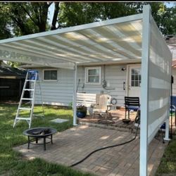 Brand New White Metal Pergola 