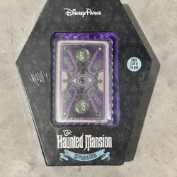 Disney Parks Haunted Mansion Glow In The Dark Playing Cards In Coffin Box New