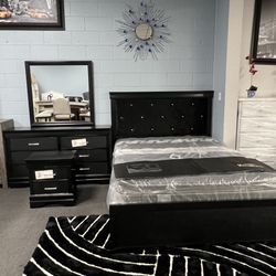 4PC Black Queen Bedroom Set 🔥SALE🔥