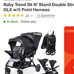 Baby Double Stroller