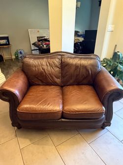 Dark love seat