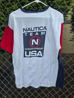Vintage 90’s Nautica Competition USA Sailing Team Graphic T-Shirt Men’s large