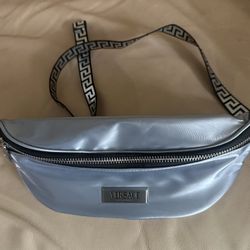 Versace Fragrances Silver Belt Bag Travel Pouch Fanny Pack