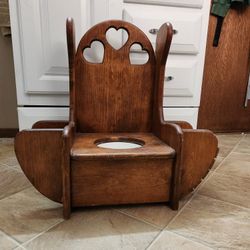 Handcrafted Wooden Potty Chair
