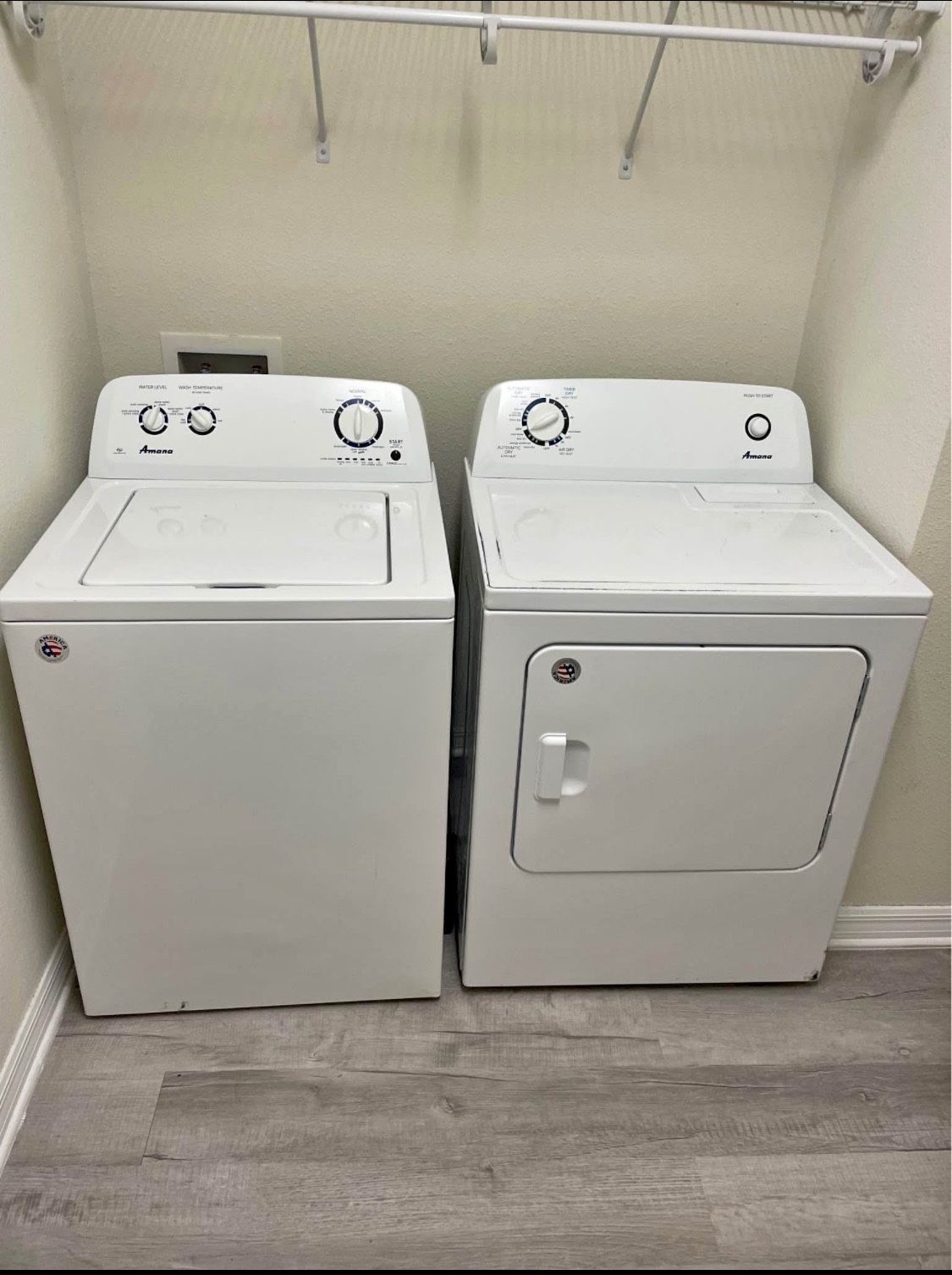 One year-old washer, and electric dryer