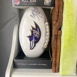 Autographed ravens Football