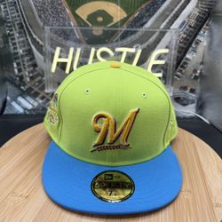 New Era 59Fifty Exclusive Simpson Pack Milwaukee Brewers Fitted 2002 ASG Patch