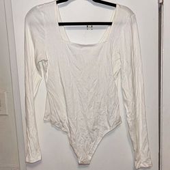 Long Sleeve White Bodysuit 