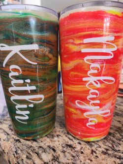 Handmade tumblers...Makayla  and Kaitlin price is each.