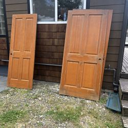  2 36/80.  1 30/80 Interior Wood Door