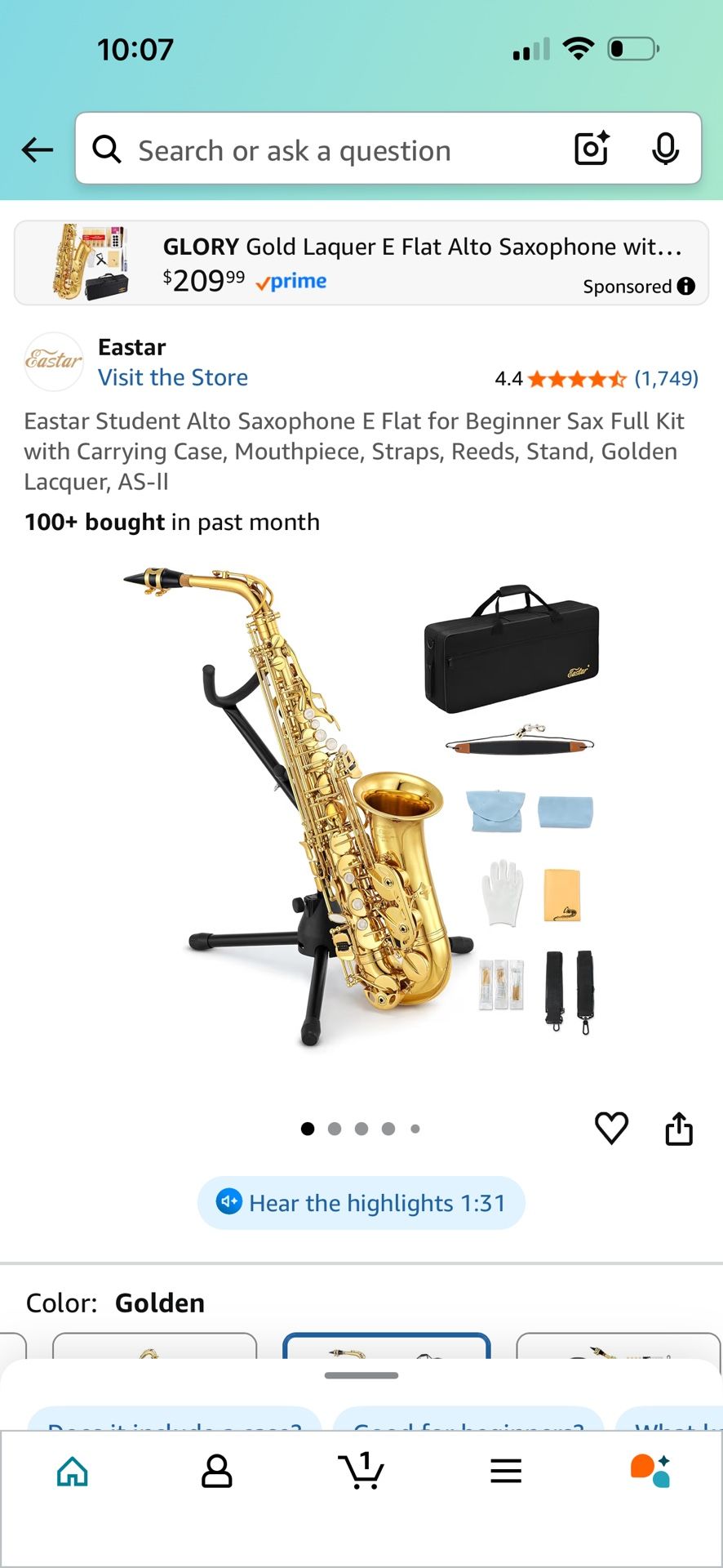 Saxophone Alto For Beginner 