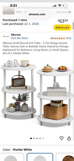Marble end tables
