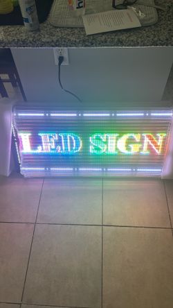 blue tooth led sign for shop or store