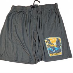 Top Drawer Black Explore Sasquatch sleep, casual, lounge Shorts pockets 2XL