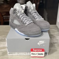 Air Jordan 5 Retro Wolf Grey Men Size 11 Deadstock Authentic