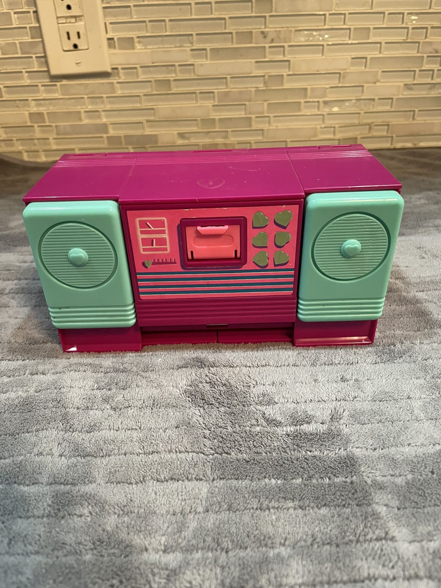 VINTAGE KENNER WISH WORLD KIDS ROCK STAGE BOOMBOX RADIO PLAYSET 1988 RARE